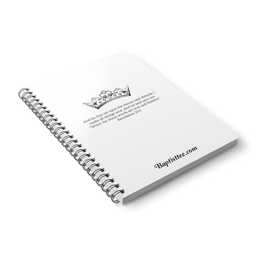 Inspirational A5 Wirobound Notebook with Crown Design - Perfect for Journaling & Bible Study